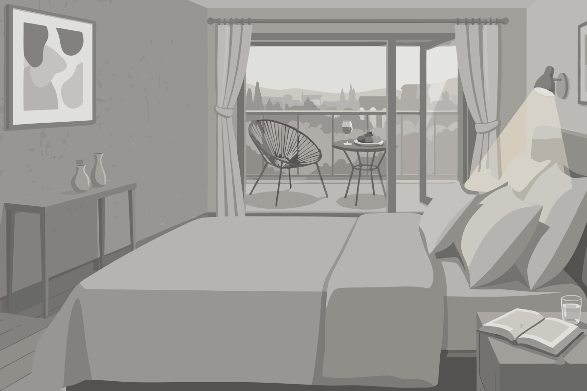King Room with Partial Ocean View- non pet friendly